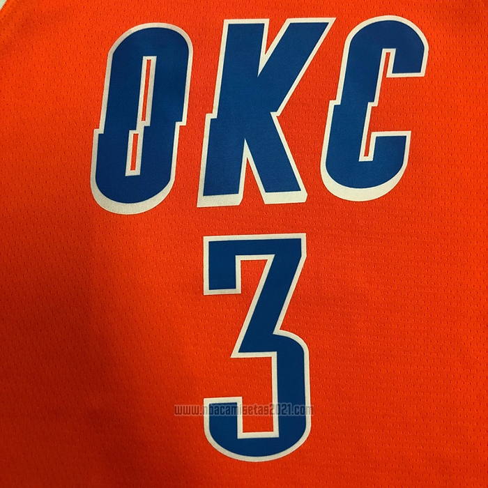 Camiseta Oklahoma City Thunder Chris Paul #3 Statement 2021 Naranja